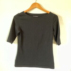 Fair indigo boatneck half sleeve tee